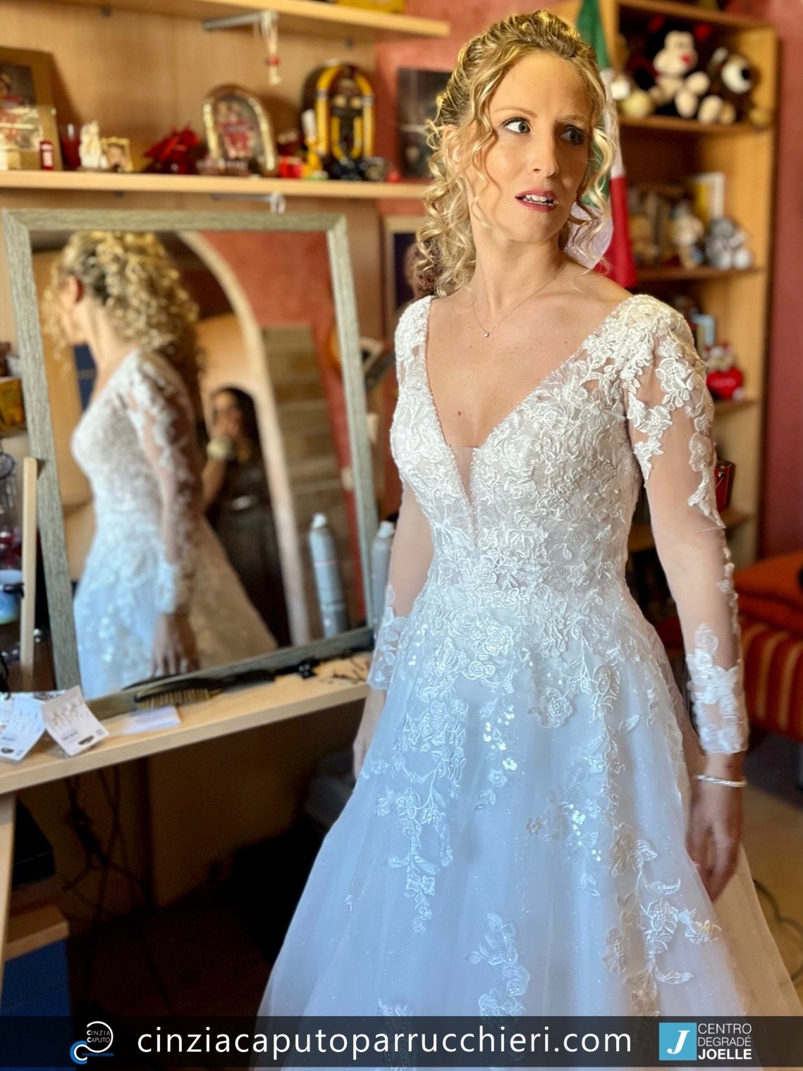 aCinzia Caputo parrucchieri Foggia - pacchetti sposa matrimonio Bionda capelli ricci lunghi 1