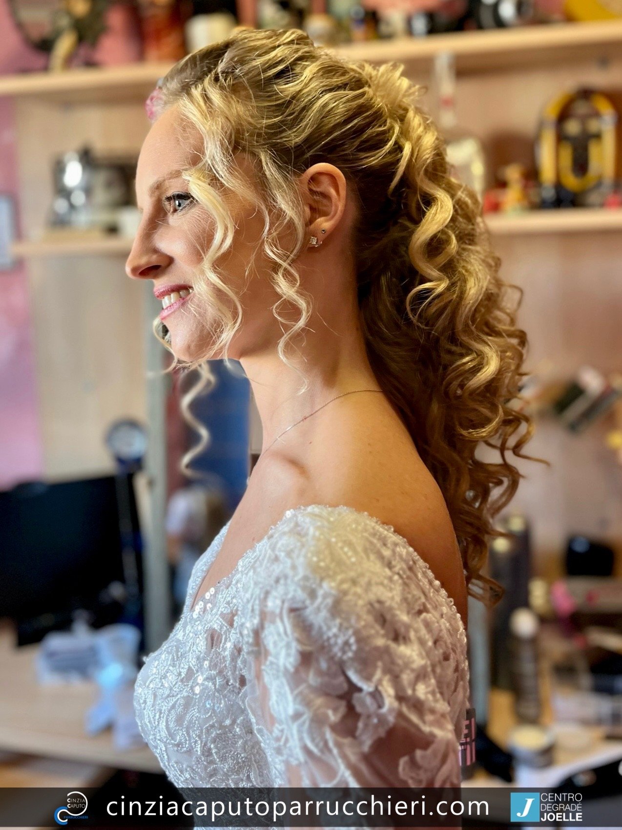aCinzia Caputo parrucchieri Foggia - pacchetti sposa matrimonio Bionda capelli ricci lunghi 3