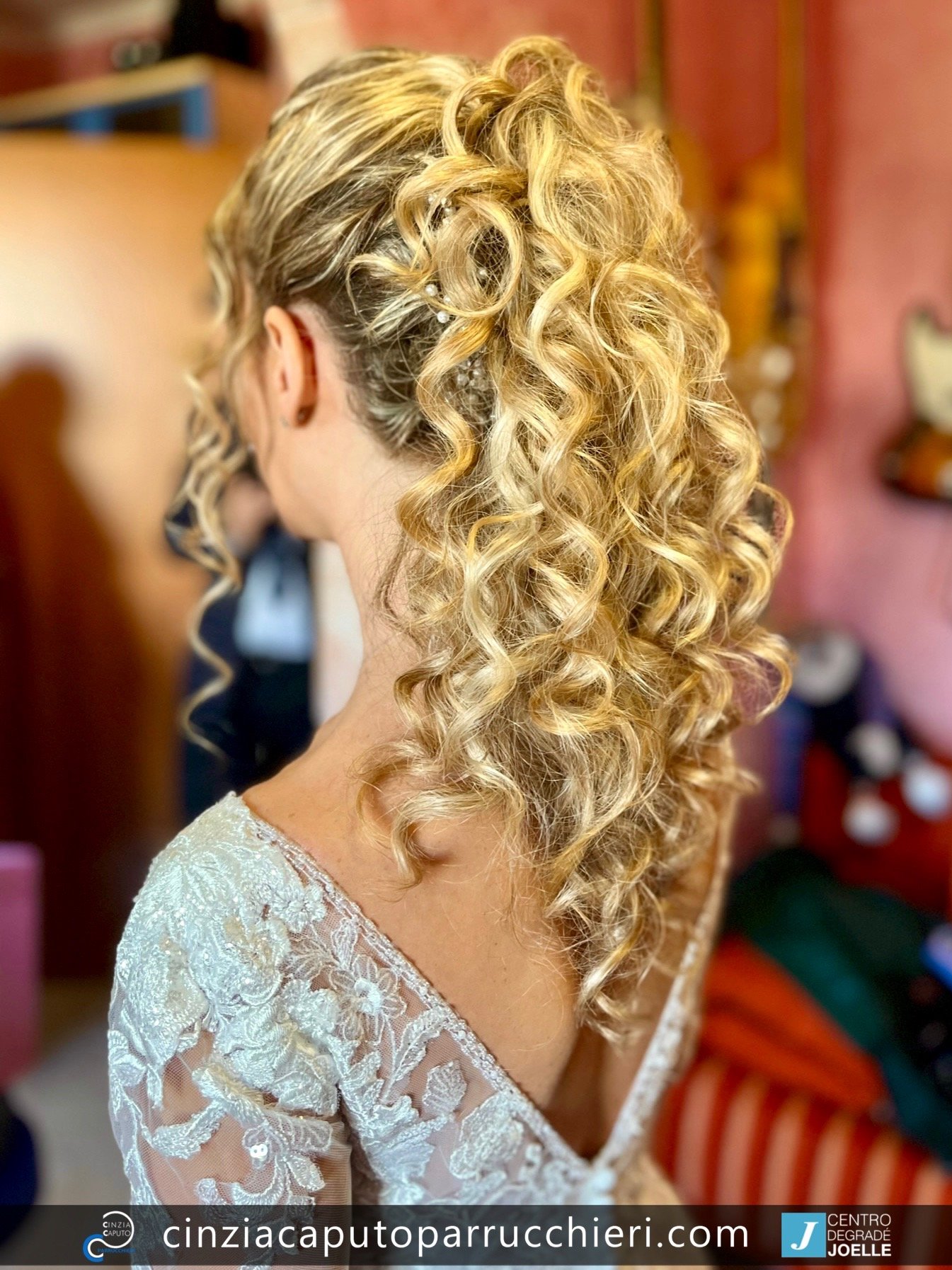 aCinzia Caputo parrucchieri Foggia - pacchetti sposa matrimonio Bionda capelli ricci lunghi 5